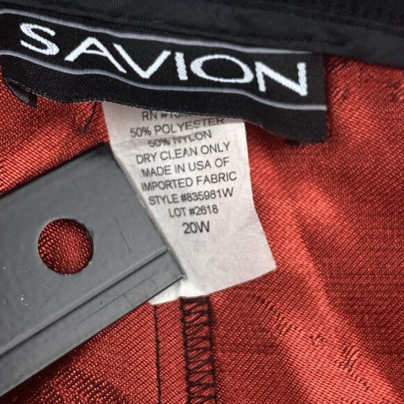 Plus Size Womens 20 Pants Black Silky Cherry Blossom Floral Print NWOT Vintage - Picture 11 of 11